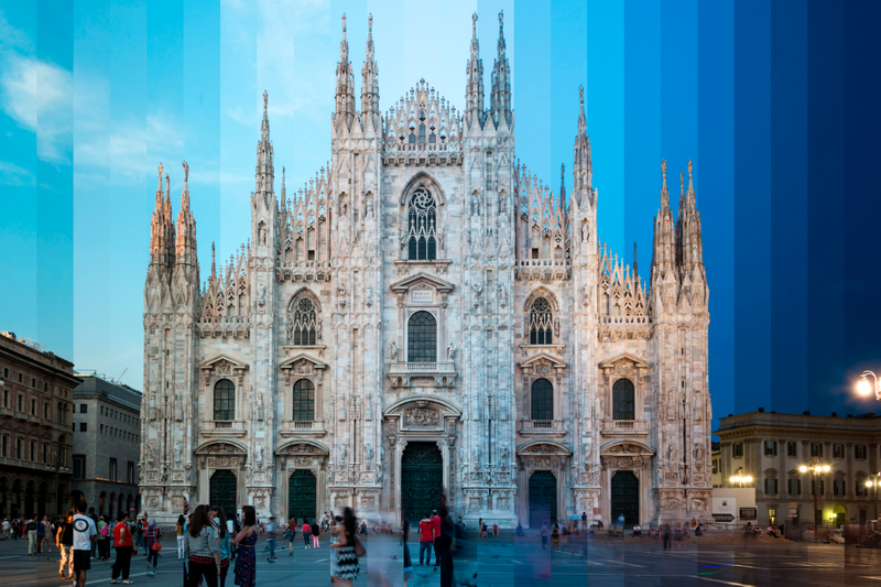 Illustration for article titled Here's what famous buildings look like from day to night in one photo